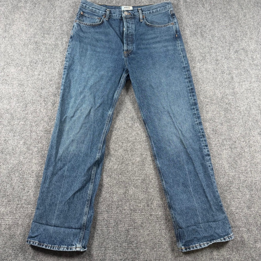 AGOLDE 90s Loose Fit Jeans Women 29 Blue Fran High Rise Straight Leg Denim